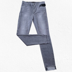 Joe’s Jeans Flawless High Rise Skinny Gray Jeans Raw Hem Stretch Denim Size 30
